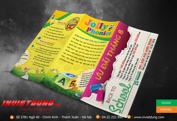Tờ rơi trung tâm ngoại ngữ, Mẫu quảng cáo trung tâm ngoại ngữ đẹp